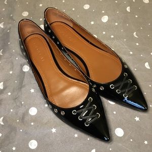 Coach Valerie Black Patent Flats 8.5